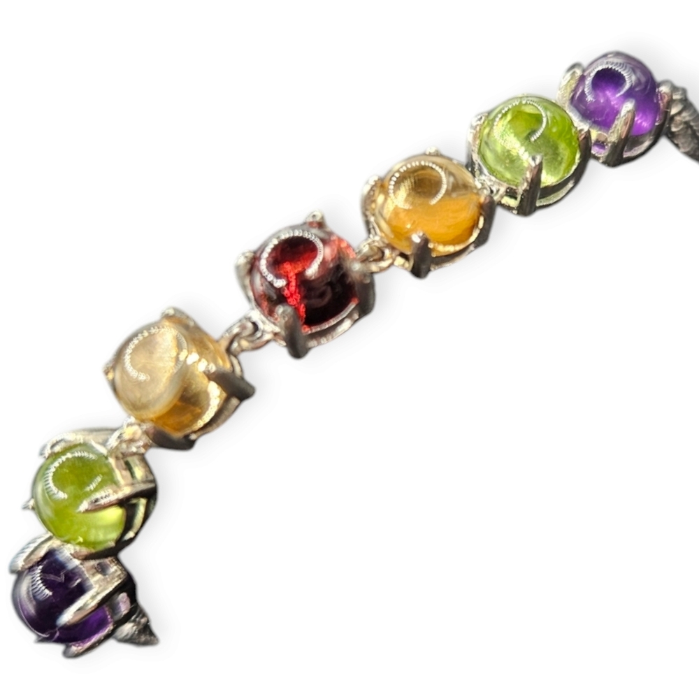 Multi Gemstone Bolo Bracelet